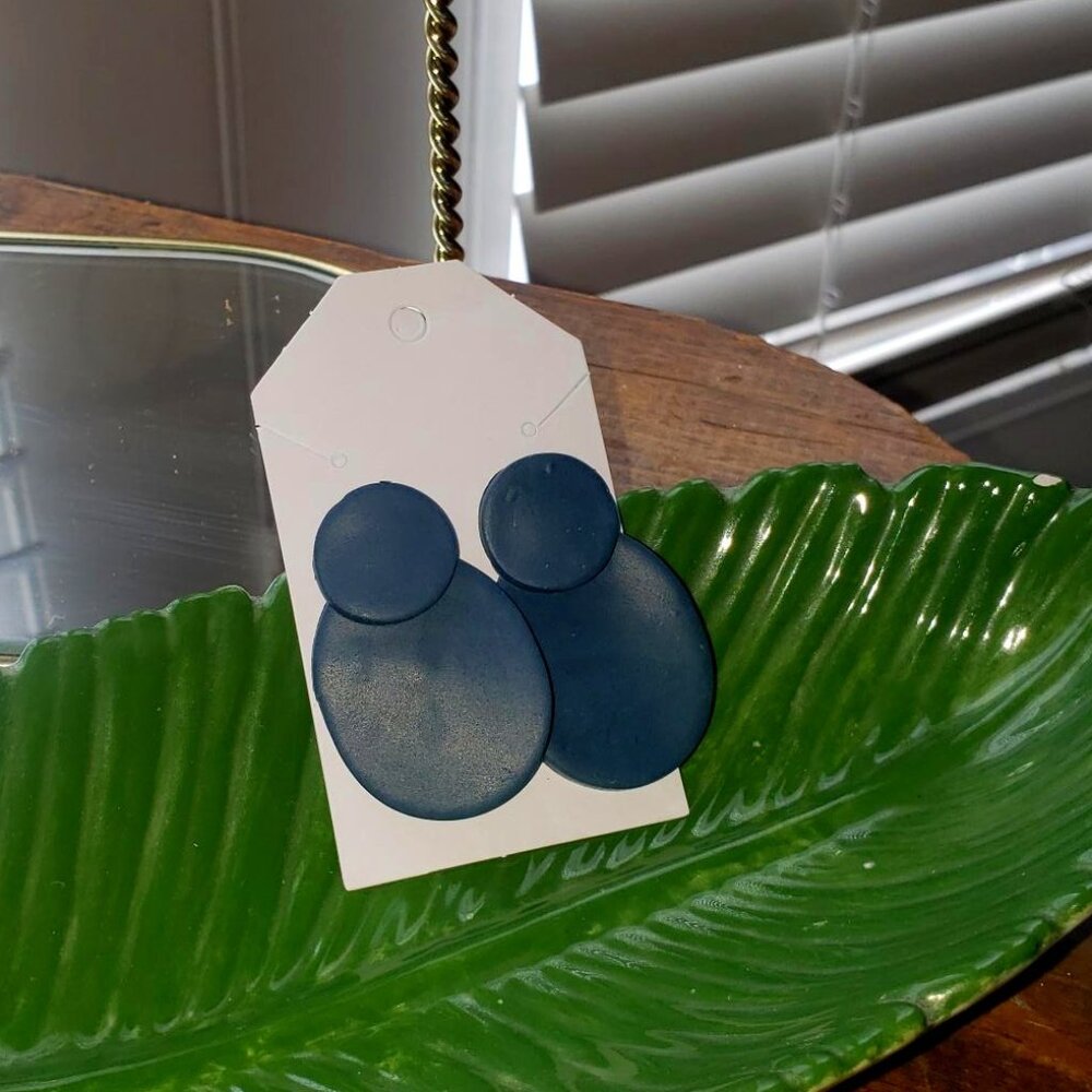Dark Blue/Navy Post Earrings (Winter Collection)